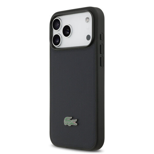 Lacoste Lacoste iPhone 17 Pro Max/iPhone 18 Pro Max Coque arrière MagSafe Logo Petit Piqué iconique - Bleu marine