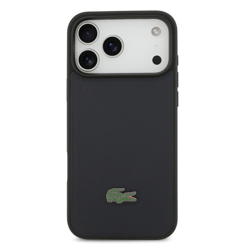 Lacoste Lacoste iPhone 17 Pro Max/iPhone 18 Pro Max Coque arrière MagSafe Logo Petit Piqué iconique - Bleu marine
