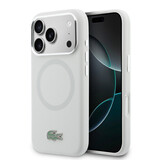 Lacoste Lacoste 17 Pro Backcover hoesje - MagSafe - Metal Edges And Logo - Grijs