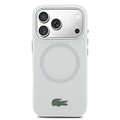 Lacoste Lacoste iPhone 17 Pro/iPhone 18 Pro Back Cover MagSafe Metal Edges and Logo - Grey