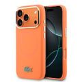 Lacoste Lacoste iPhone 17 Pro/iPhone 18 Pro Handyhülle MagSafe Metallränder und Logo - Orange