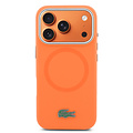 Lacoste Lacoste iPhone 17 Pro/iPhone 18 Pro Back Cover MagSafe Metal Edges and Logo - Orange