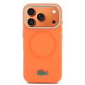 Lacoste Lacoste iPhone 17 Pro/iPhone 18 Pro Handyhülle MagSafe Metallränder und Logo - Orange
