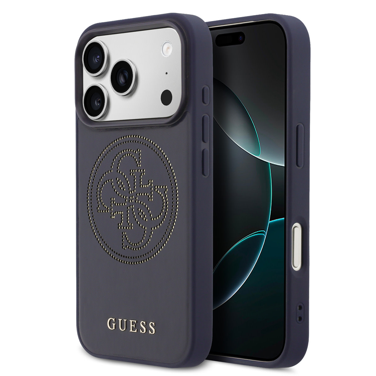 Guess Guess 17 Pro Backcover hoesje - MagSafe - 4G Perforated Logo - Navy