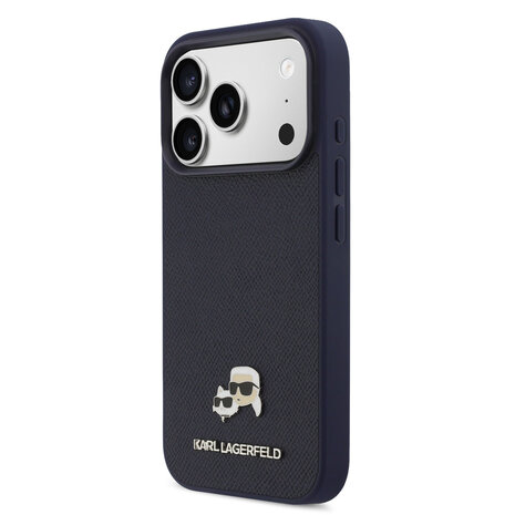 Karl Lagerfeld Karl Lagerfeld 17 Pro Max Back cover case - MagSafe - Saffiano Leather - K&C Head Logo - Navy Karl Lagerfeld Karl Lagerfeld 17 Pro Max Back cover case - MagSafe - Saffiano Leather - K&C Head Logo - Navy