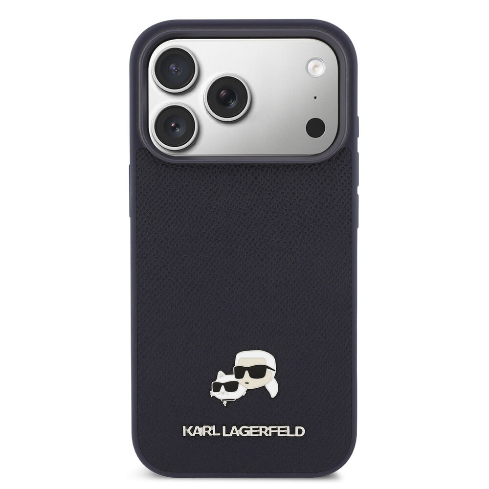 Karl Lagerfeld Karl Lagerfeld 17 Pro Back-Cover hul - MagSafe - Saffiano Leather - K&C Head Logo - Navy Karl Lagerfeld Karl Lagerfeld 17 Pro Back-Cover hul - MagSafe - Saffiano Leather - K&C Head Logo - Navy