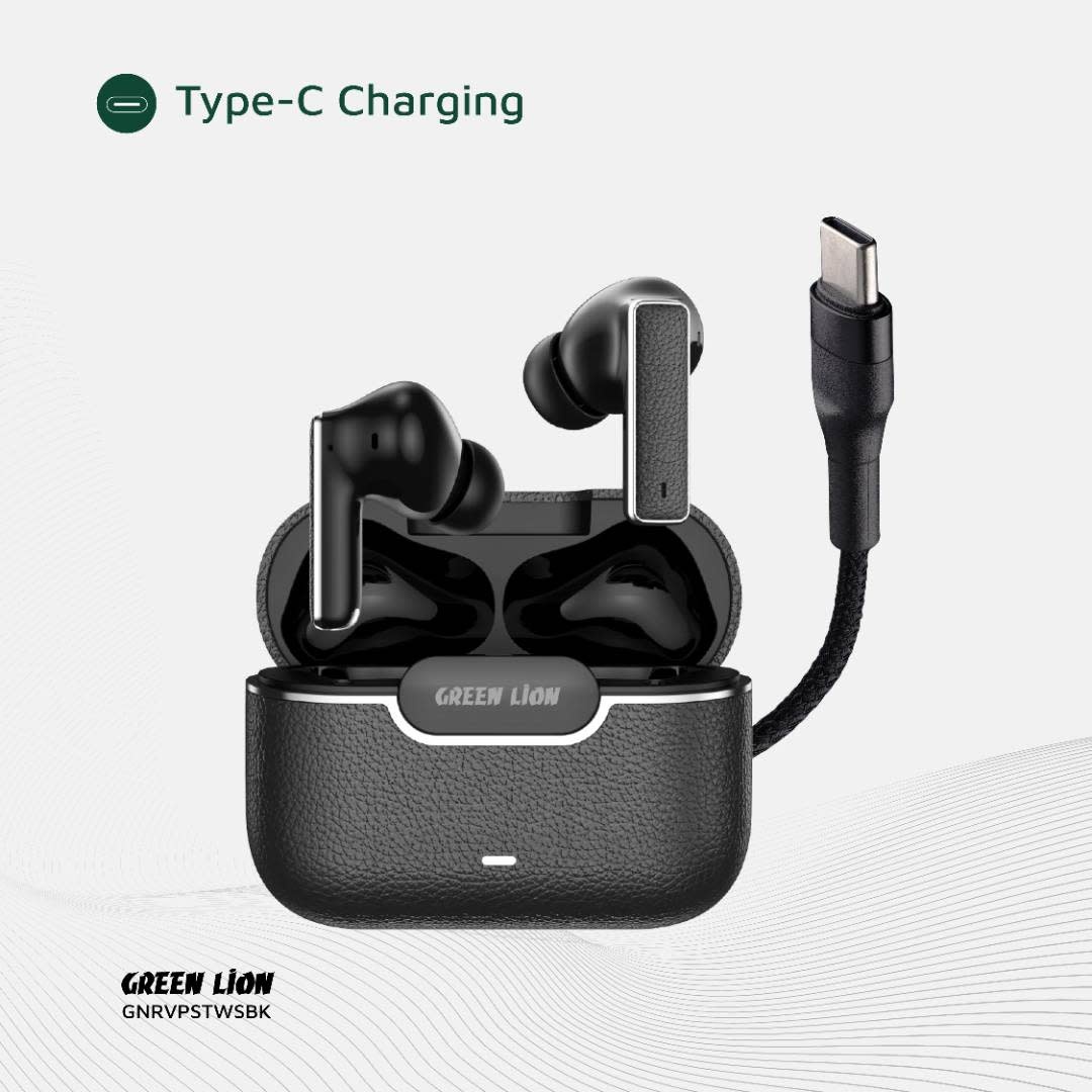 Green Lion Green Lion River Plus True Wireless Earbuds - Zwart, foto 4 van 6