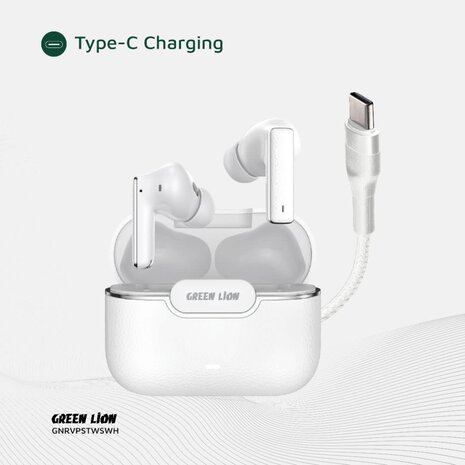 Green Lion Green Lion River Plus True Wireless Earbuds - Blanc Green Lion Green Lion River Plus True Wireless Earbuds - Blanc