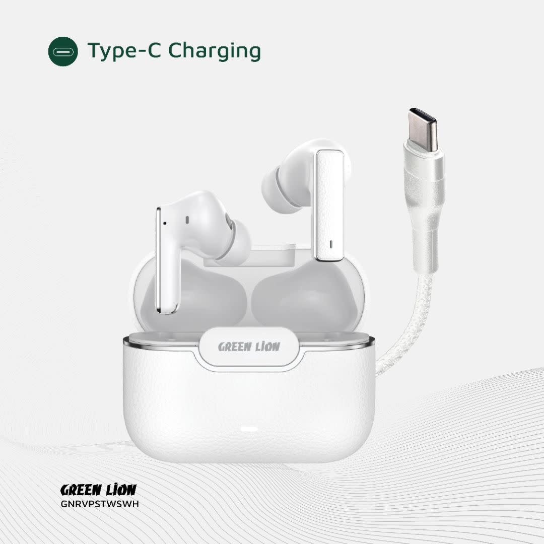 Green Lion Green Lion River Plus True Wireless Earbuds - Wit, foto 4 van 6