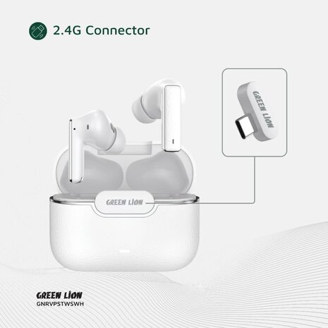 Green Lion Green Lion River Plus True Wireless Earbuds - Blanc Green Lion Green Lion River Plus True Wireless Earbuds - Blanc