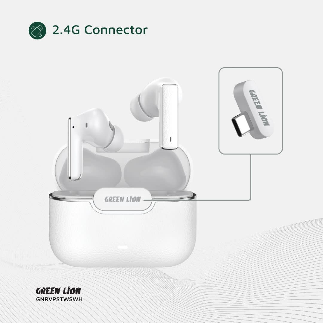 Green Lion Green Lion River Plus True Wireless Earbuds - Wit, foto 5 van 6