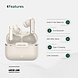 Green Lion Green Lion River Plus True Wireless Earbuds - Beige Green Lion Green Lion River Plus True Wireless Earbuds - Beige