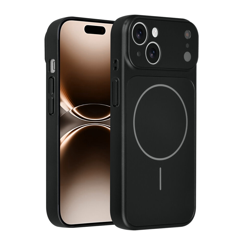 AG Matte Glass AG Matte Glass iPhone 15 Back cover case - Magsafe full protection cover - Black AG Matte Glass AG Matte Glass iPhone 15 Back cover case - Magsafe full protection cover - Black