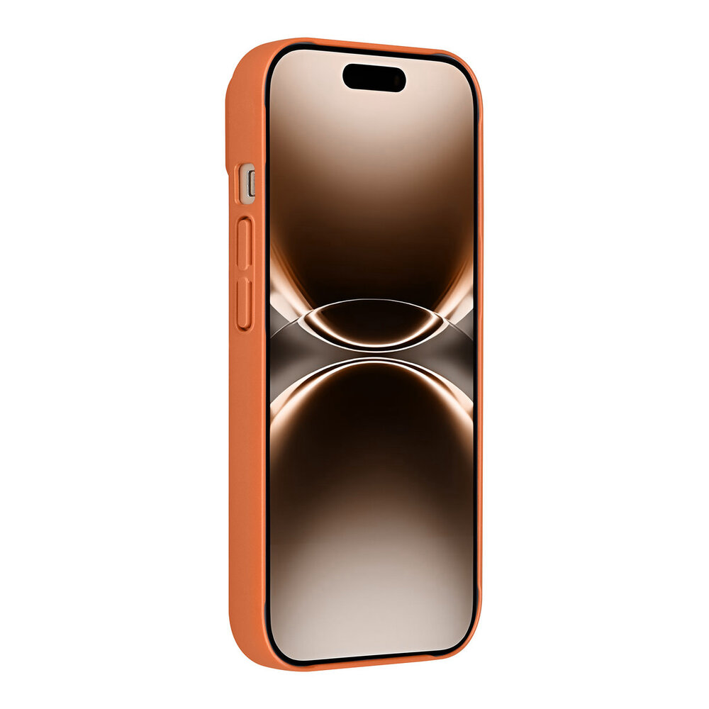 AG Matte Glass AG Matte Glass iPhone 15 Backcover hoesje - Magsafe full protection cover - Oranje