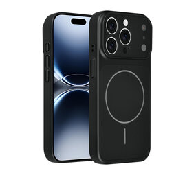 AG Matte Glass AG Matte Glass iPhone 15 Pro Back cover case - Magsafe full protection cover - Black