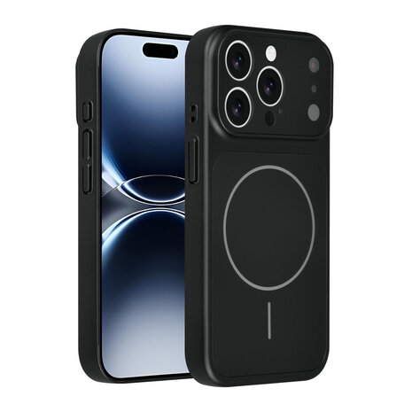 AG Matte Glass AG Matte Glass iPhone 15 Pro Back cover coque - Magsafe full protection cover - Noir