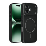 AG Matte Glass AG Matte Glass iPhone 16 Backcover hoesje - Magsafe full protection cover - Zwart