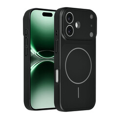 AG Matte Glass iPhone 16 Back cover coque - Magsafe full protection cover - Noir