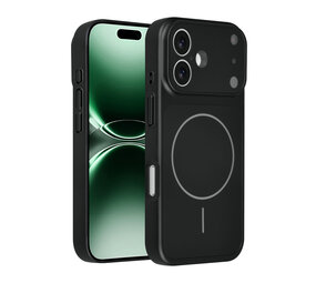 AG Matte Glass AG Matte Glass iPhone 16 Back cover case - Magsafe full protection cover - Black