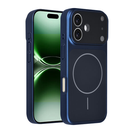 AG Matte Glass AG Matte Glass iPhone 16 Back cover case - Magsafe full protection cover - Blue