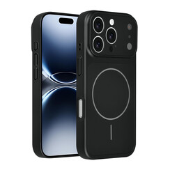 AG Matte Glass iPhone 16 Pro Backcover hoesje - Magsafe full protection cover - Zwart