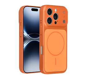 AG Matte Glass AG Matte Glass iPhone 16 Pro Backcover hoesje - Magsafe full protection cover - Oranje