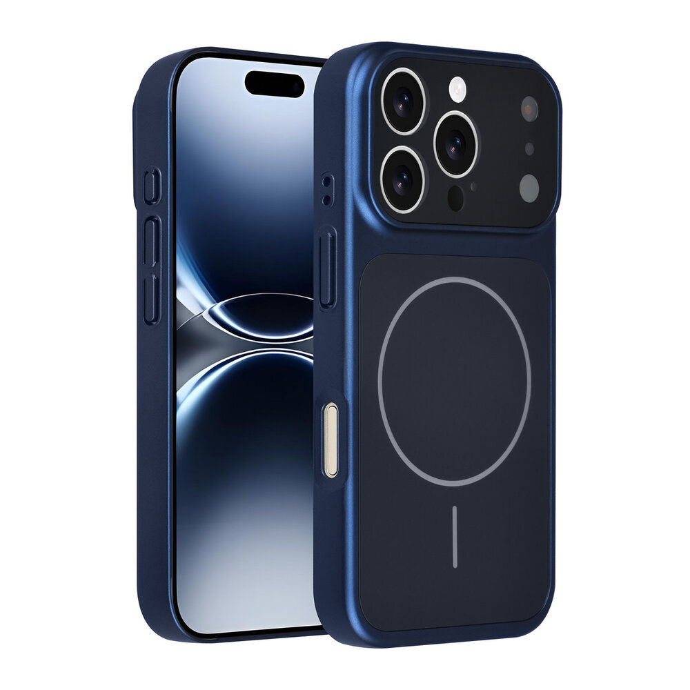 AG Matte Glass AG Matte Glass iPhone 16 Pro Back cover case - Magsafe full protection cover - Blue