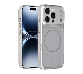 AG Matte Glass AG Matte Glass iPhone 16 Pro Backcover hoesje - Magsafe full protection cover - Zilver