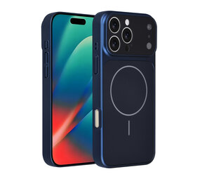 AG Matte Glass AG Matte Glass iPhone 16 Pro Max Back cover case - Magsafe full protection cover - Blue