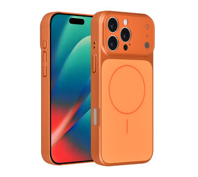 AG Matte Glass AG Matte Glass iPhone 16 Pro Max Back cover case - Magsafe full protection cover - Orange