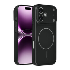 AG Matte Glass iPhone 17 Backcover hoesje - Magsafe full protection cover - Zwart