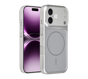 AG Matte Glass AG Matte Glass iPhone 17 Backcover hoesje - Magsafe full protection cover - Zilver