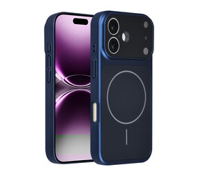 AG Matte Glass AG Matte Glass iPhone 17 Backcover hoesje - Magsafe full protection cover - Blauw