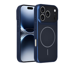 AG Matte Glass AG Matte Glass iPhone 17 Pro Backcover hoesje - Magsafe full protection cover - Blauw