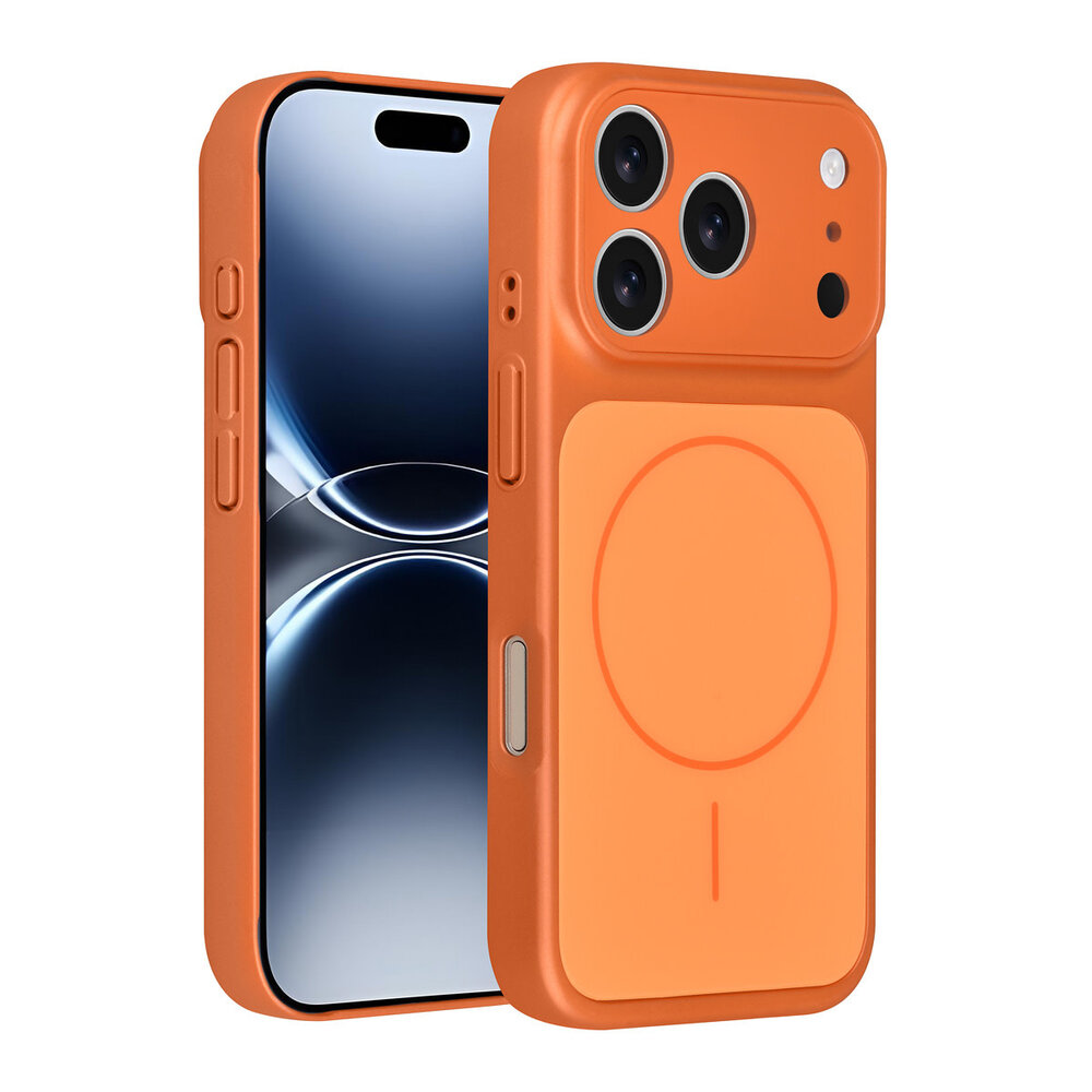 AG Matte Glass AG Matte Glass iPhone 17 Pro Backcover hoesje - Magsafe full protection cover - Oranje