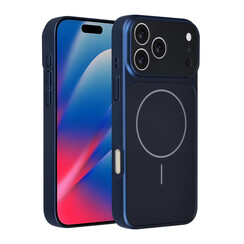AG Matte Glass iPhone 17 Pro Max Backcover hoesje - Magsafe full protection cover - Blauw