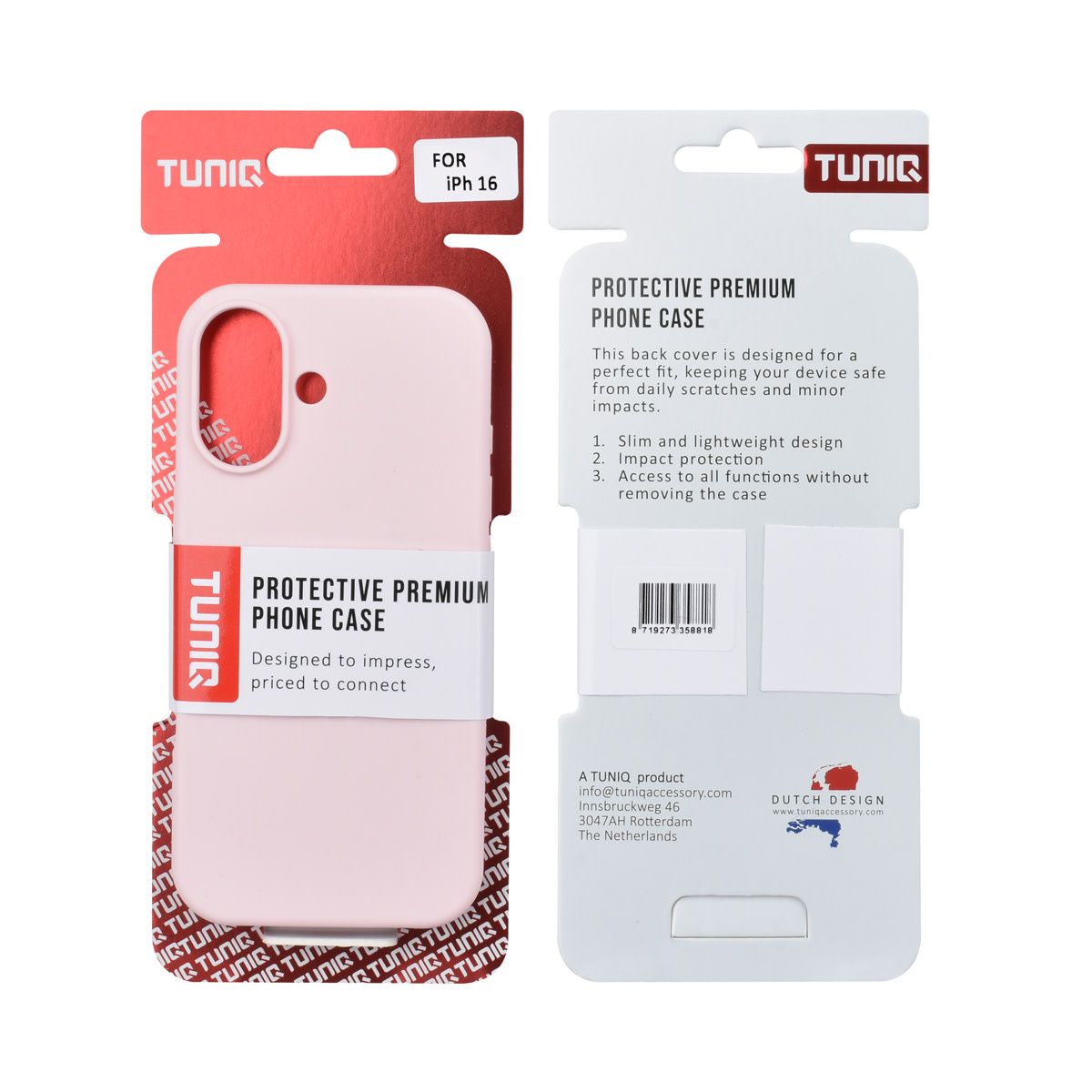 TUNIQ TUNIQ iPhone 16 Backcover hoesje - Full Silicone - Roze, foto 3 van 6