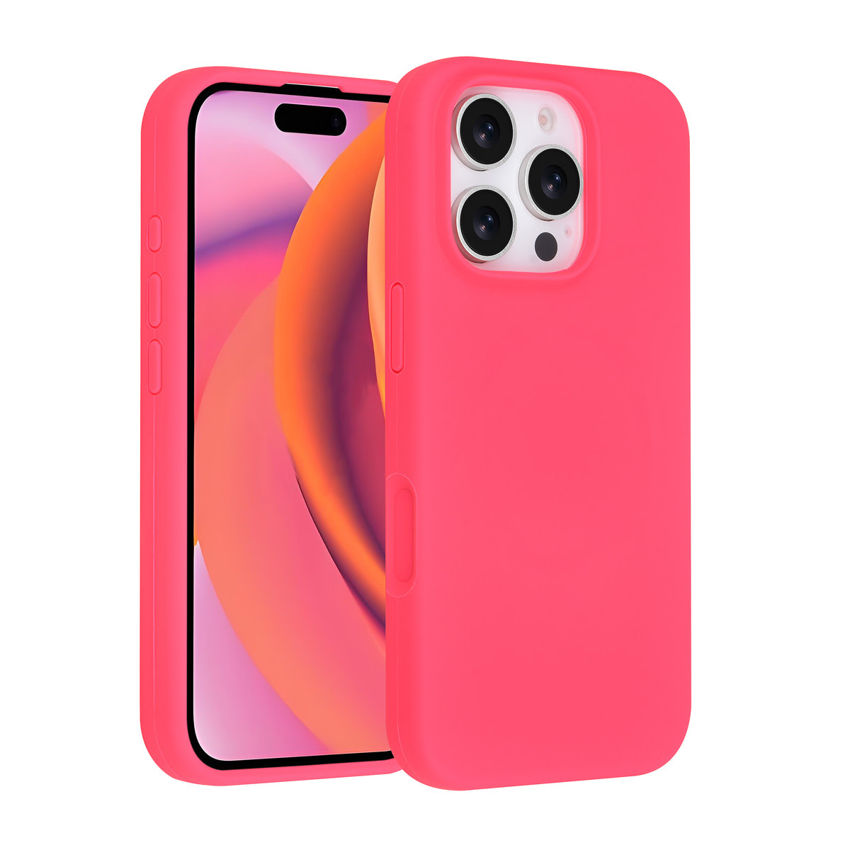 TUNIQ TUNIQ iPhone 16 Pro Backcover hoesje - Full Silicone - Felroze