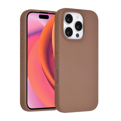 TUNIQ iPhone 16 Pro Back cover coque - Full Silicone - Marron