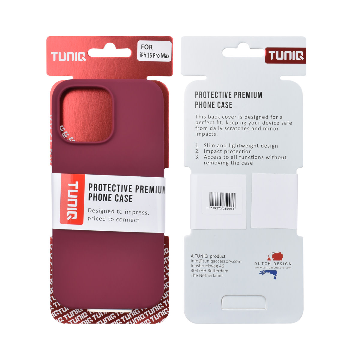 TUNIQ TUNIQ iPhone 16 Pro Max Backcover hoesje - Full Silicone - Paars, foto 3 van 3