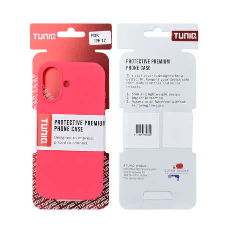 TUNIQ TUNIQ iPhone 17 Back-Cover hul - Full Silicone - Hot Pink