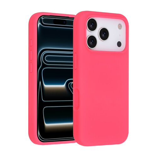 TUNIQ TUNIQ iPhone 17 Pro/iPhone 18 Pro Coque arrière Entièrement en silicone - Rose vif