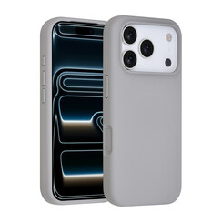 TUNIQ iPhone 17 Pro/iPhone 18 Pro Coque arrière Entièrement en silicone - Gris