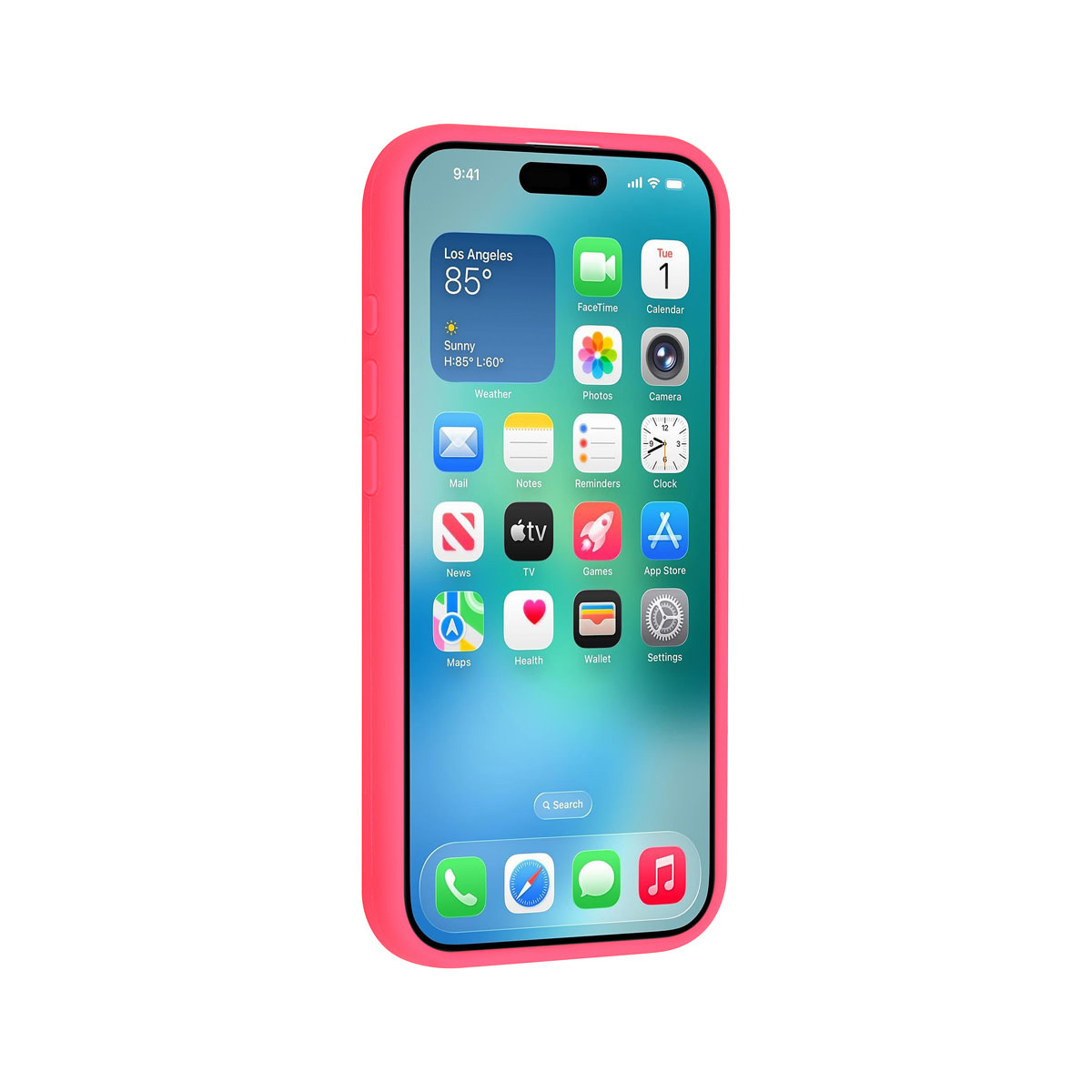 TUNIQ TUNIQ iPhone 17 Air Backcover hoesje - Full Silicone - Felroze, foto 2 van 6