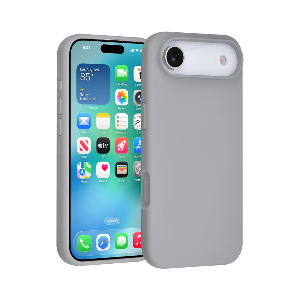 TUNIQ TUNIQ iPhone 17 Air Back-Cover hul - Full Silicone - Grau TUNIQ TUNIQ iPhone 17 Air Back-Cover hul - Full Silicone - Grau