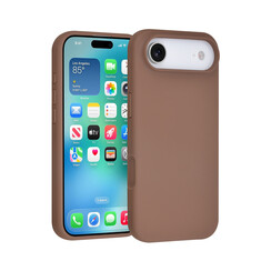 TUNIQ iPhone 17 Air Back cover coque - Full Silicone - Marron
