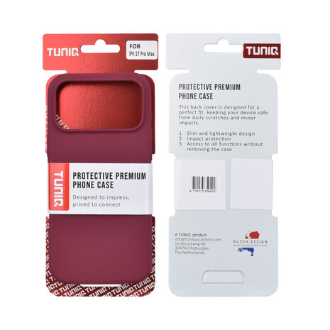 TUNIQ TUNIQ iPhone 17 Pro Max Backcover hoesje - Full Silicone - Paars