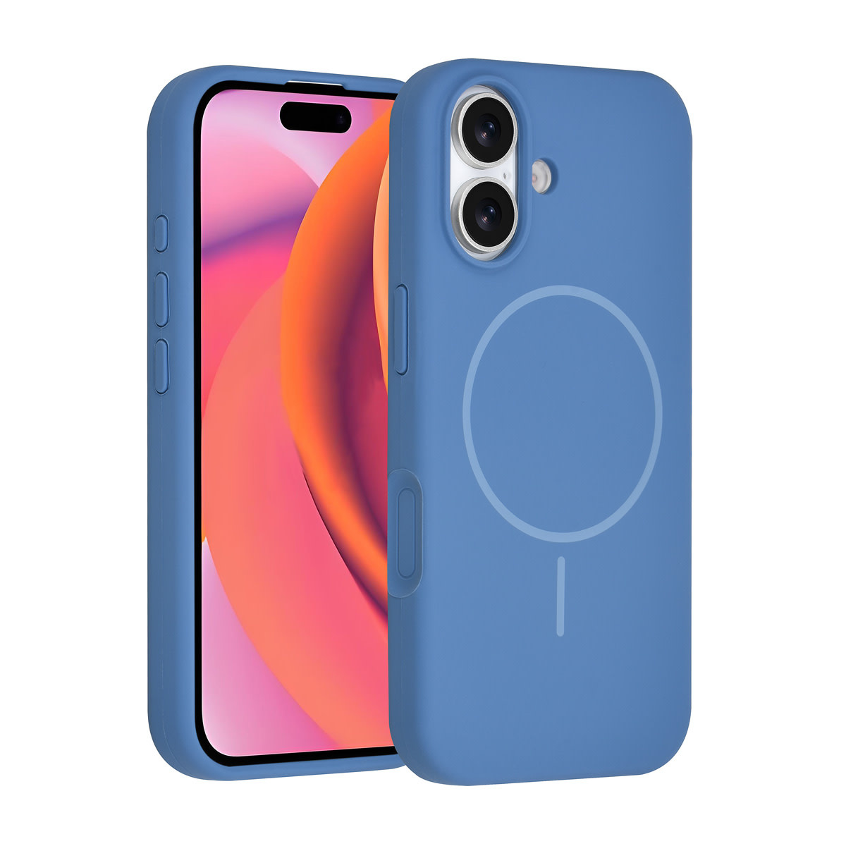 TUNIQ TUNIQ iPhone 16 Backcover hoesje - Magsafe - Full Silicone - Blauw