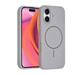 TUNIQ TUNIQ iPhone 16 Back cover coque - Magsafe - Full Silicone - Gris