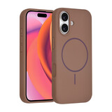 TUNIQ TUNIQ iPhone 16 Back cover coque - Magsafe - Full Silicone - Marron TUNIQ TUNIQ iPhone 16 Back cover coque - Magsafe - Full Silicone - Marron